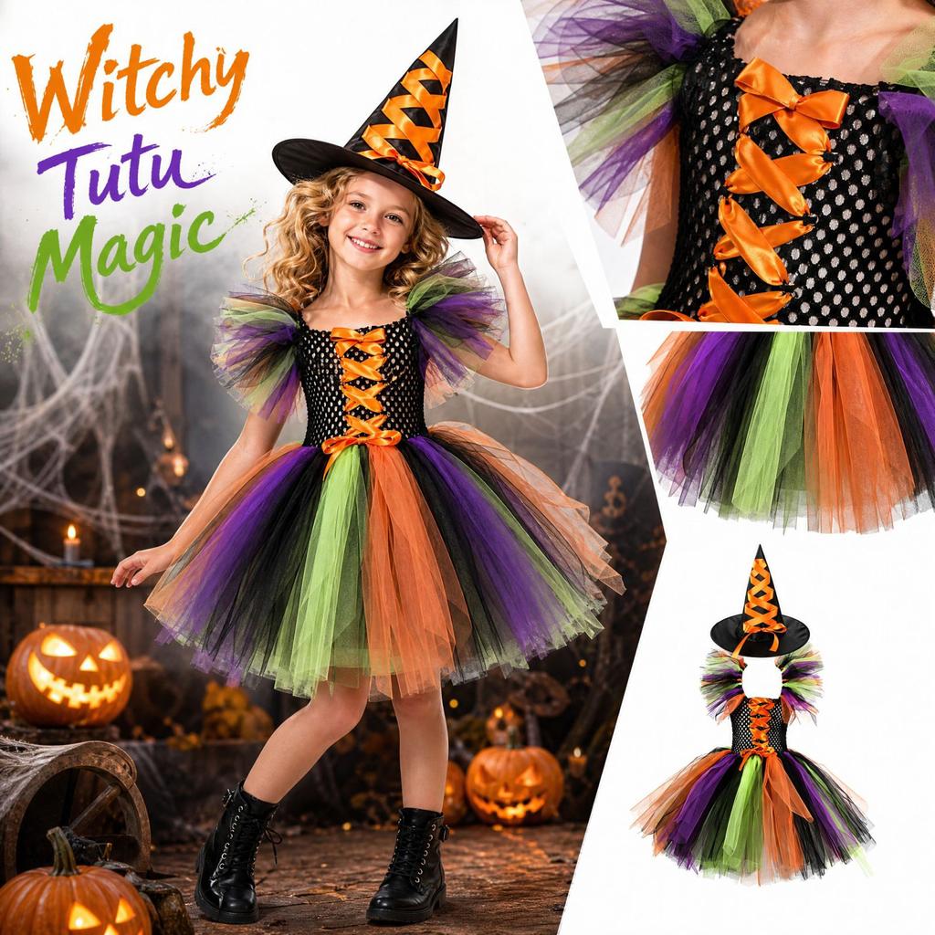 Набор платьев-костюмов на Хэллоуин для девочек для выступлений, танцевальных концертов и вечеринок