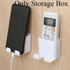 Plug Holder Remote Control Organizer Adhesive Hanger Air Conditioner Storage Box Fixed On Wall