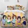 K-ON Кавайный Аниме Комплект Постельного Белья Для Девочек Для Спальни Мягкие Современные Покрывала Удобное Детское Детское Мягкое Пододеяльник Удобный Пододеяльник И