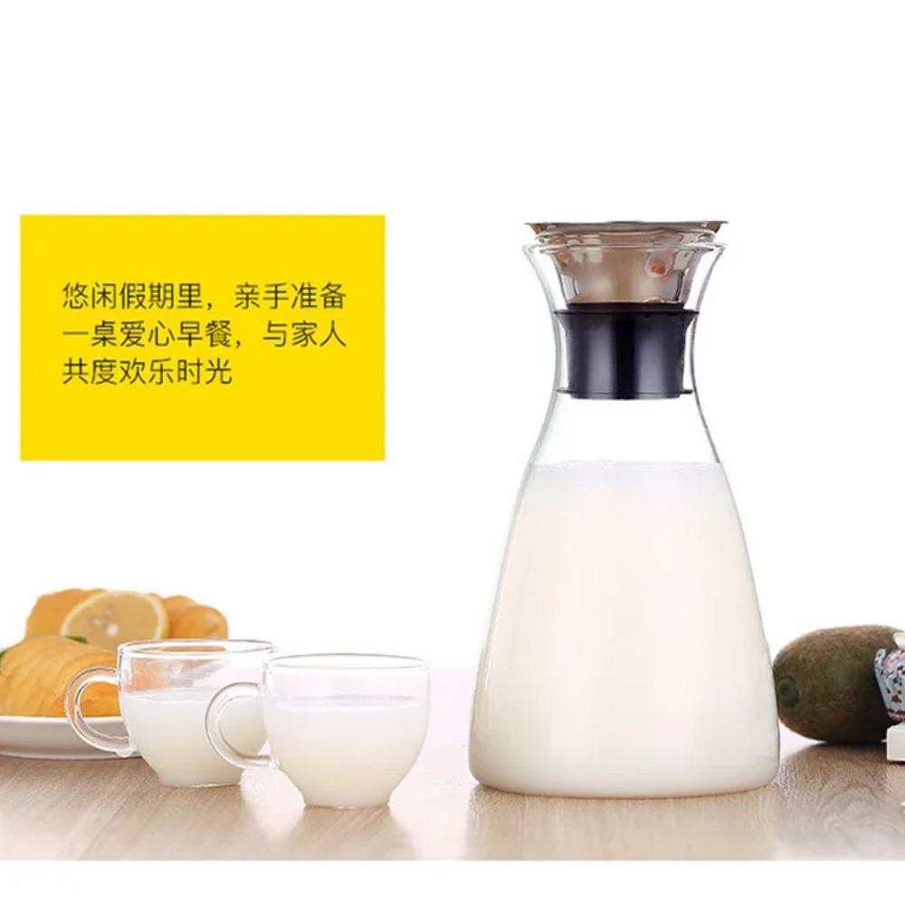Кувшин из геометрического стекла 1500 мл, прозрачный графин для воды, заварочный чайник, кувшин для холодной янтарной воды, диспенсер для напитков с 2 чашками