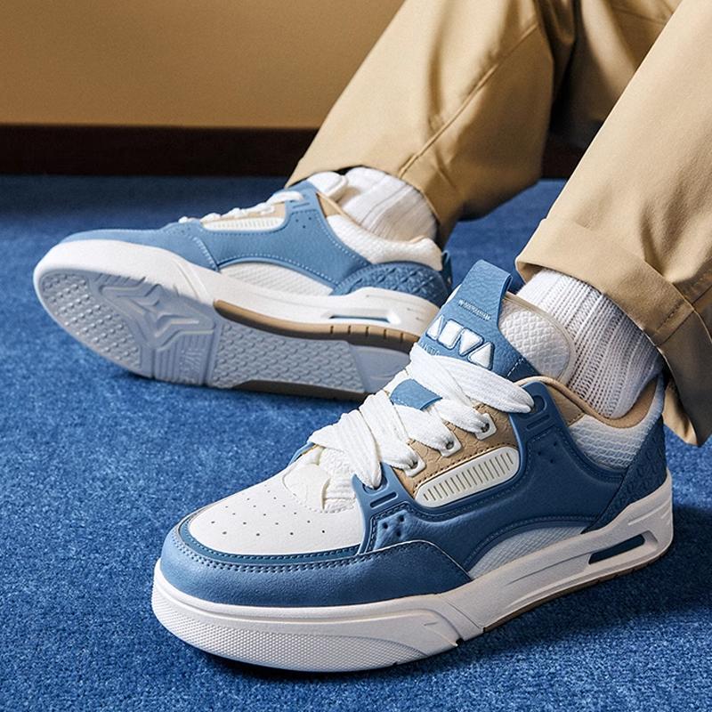 Anta Aojie Trendy Casual Wear Durable Increased Height Low-Touch Skate Shoes Men sneakers Blue White 112448040R-1