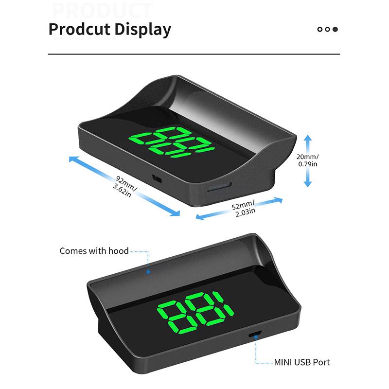Автомобильный цифровой спидометр Head Up Display Транспортные средства Датчик скорости Hud Проектор на лобовое стекло для грузовиков GPS Помощь вождению Инструмент