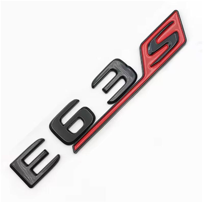 3D ABS Chrome Black E63 S Logo E63S Emblem Letters Sticker Car Trunk Badge For Mercedes Benz E63S AMG W212 W213 Accessories AF1
