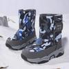 Водонепроницаемые хлопковые сапоги для мальчиков и девочек — толстые, теплые, с бархатной подкладкой