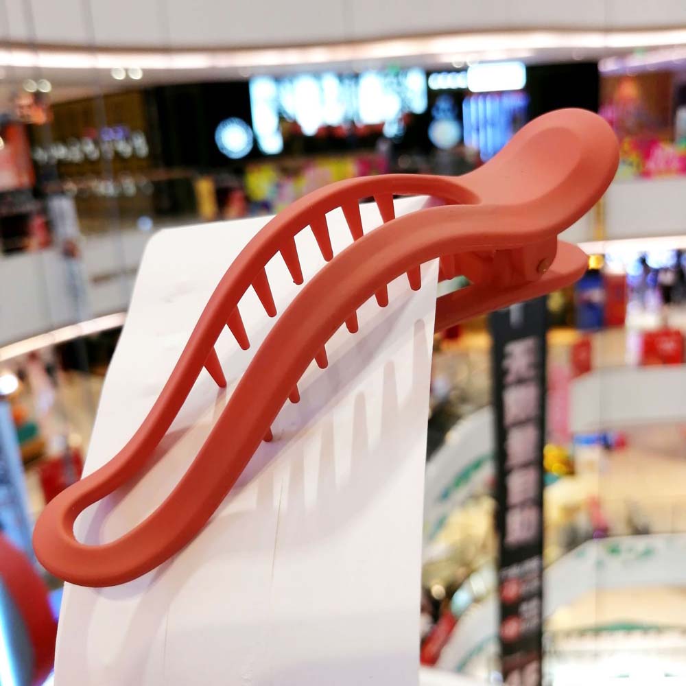 Wild Simple Girls Matte Women Seamless Plastic Hair Claw Duckbill Clip Face Wash Hairpin