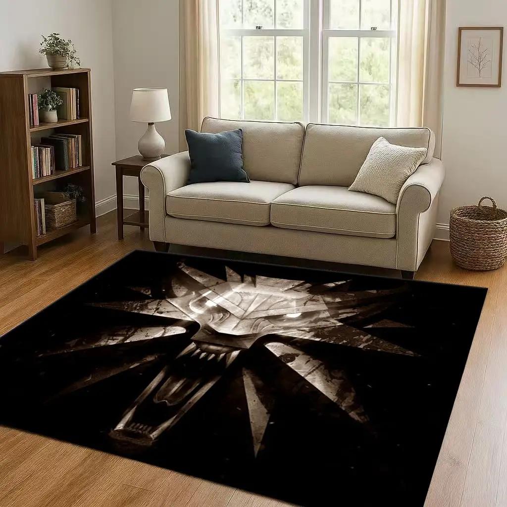 HD The W-Witcher Game Geralt Gamer Cartoon Living Room Non-Slip Area Rug Carpet For Bedroom Playroom Sofa,Home Doormat Kid Gift