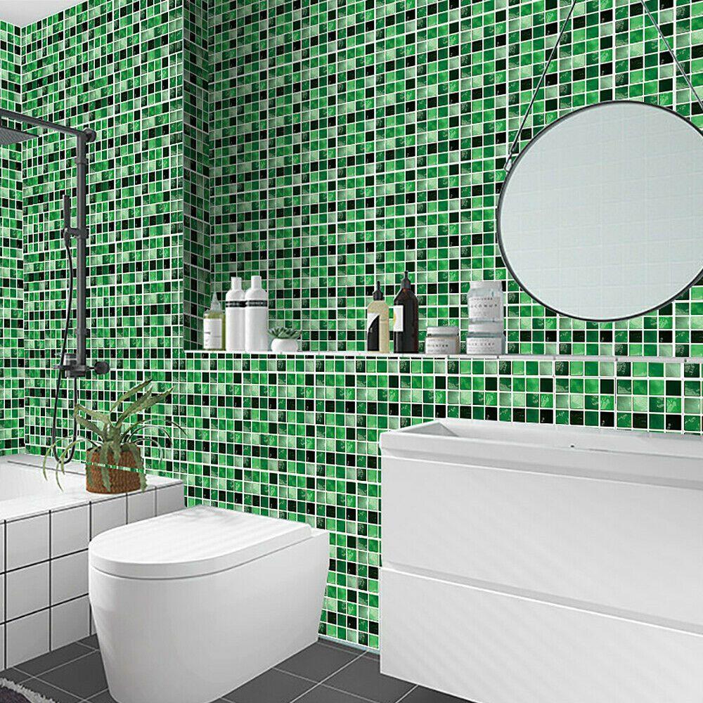 Kitchen Fashion Mosaic Self-adhesive Removable Tile Stickers Wallpaper Wall Stickers DIY Home Decor