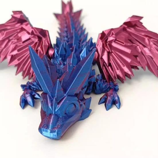 3D-печатная фигурка летающего дракона с подвижными суставами, китайская фигурка дракона, шарнирная модель крылатого дракона, игрушка-фиджет, настольное украшение, орнамент