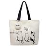 Simple Cartoon Tote Bag 2025 Autumn New Fashionable Simple and Large-capacity Korean Casual Shoulder Bag Is Foreign