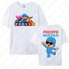 Милые Хлопковые Футболки с Персонажем POCOYO Мягкие с Коротким Рукавом Унисекс Летние Классика Стиля Y2K Уличная Одежда Топы Одежда для Женщин Мужчин
