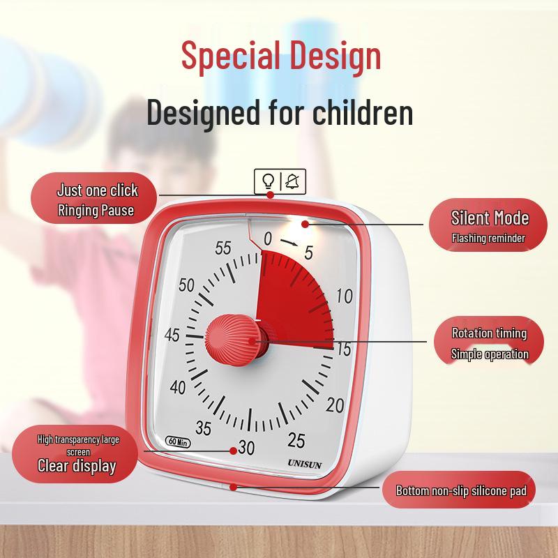 Kids' Visual Timer & Alarm Clock for Self-Discipline and Study