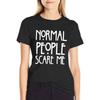 American Horror Story Normal People Scare Me Shirt Ahs T-Shirt Lady Clothes Tops T-Shirts For Women Cotton