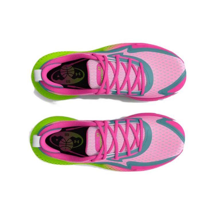 Under Armour Кроссовки унисекс Spawn 5 White Lime Pink Still-Water 3026285-100