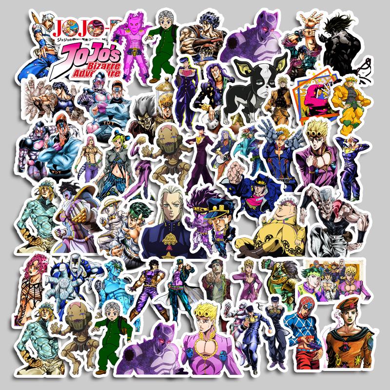 50 наклеек JOTO JoJo's Bizarre Adventure Водонепроницаемые наклейки для чемодана и фотоальбома