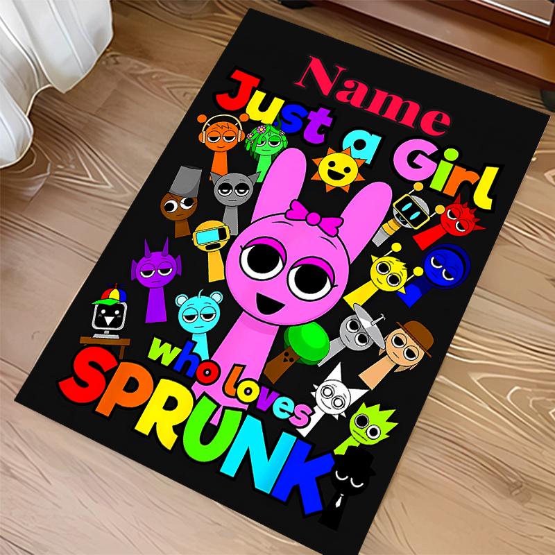 Custom personalization Game Sprunki Print Area Rug - Soft, Washable Non-Slip Indoor Mat,Living Room,Home&Office Decorative Rug