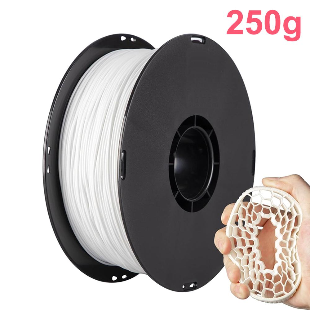 250g 500g 1kg Elastic Flexible TPU 3D Printer Filament Yellow Rubber Material Roll Flex Filament 3D Printing 1.75mm 95A White