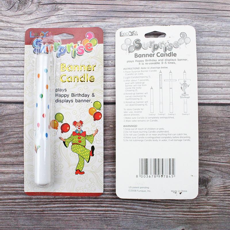 Креативная свеча-сюрприз «Клоун», баннер для вечеринки, смешное украшение для торта на день рождения, реквизит для розыгрыша, композиция, свеча