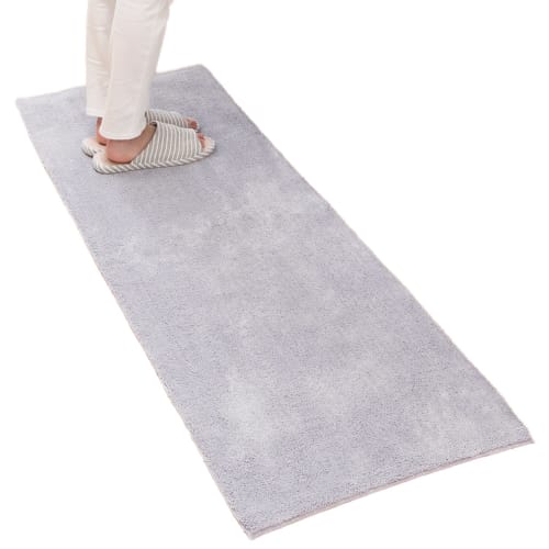 Oka Oka Dry Good D Nature Long Mat, Gray, Approx. 50cm x 150cm, Kitchen Mat