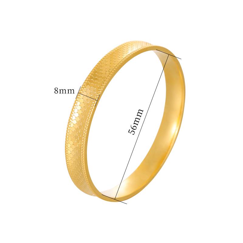 Gold-Plated Dragon Scale Polka Dot Bracelet - Unisex, Multiple Sizes, Traditional Craftsmanship, National Style Jewelry