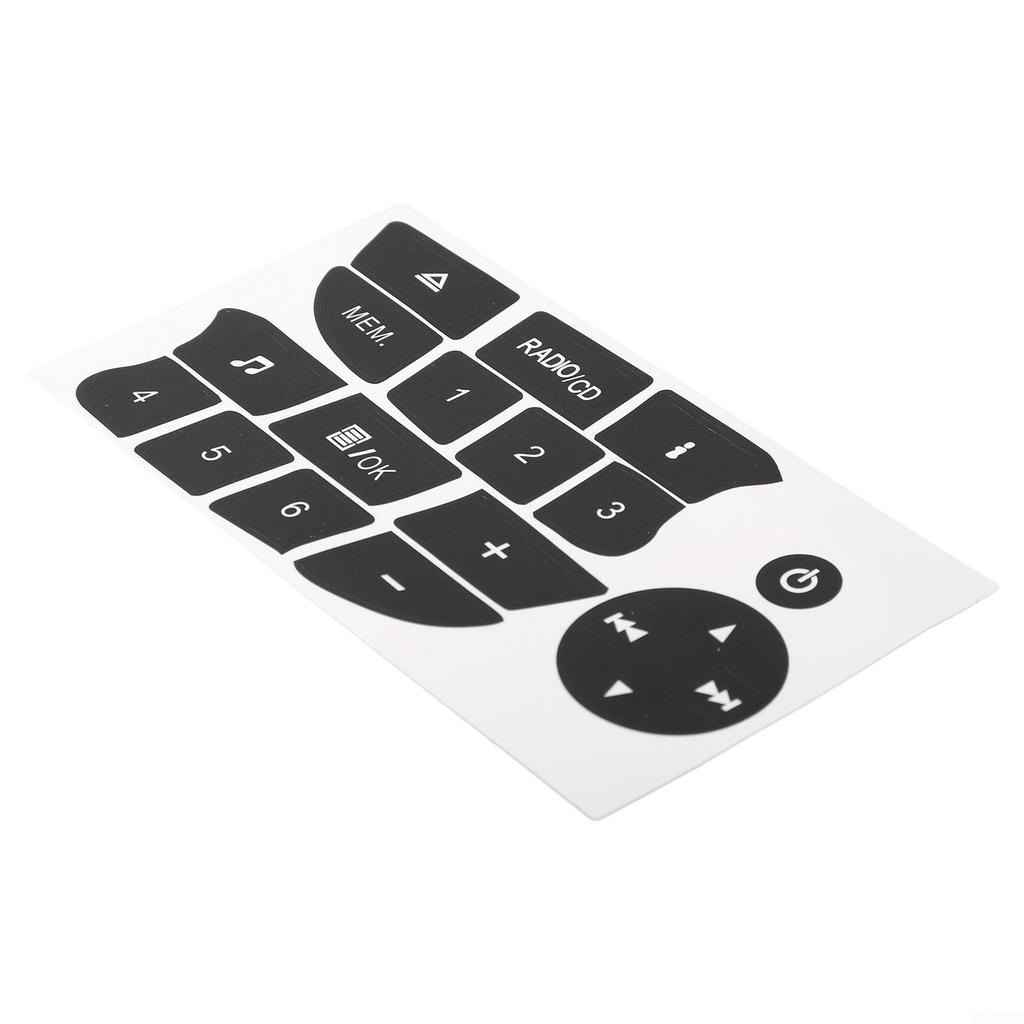 Наклейка для ремонта кнопок Custom Fit для Renault, черная накладка с белой надписью