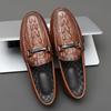 Genuine Leather Mens Loafers New Slip On Driving Shoes Crocodile Pattern Casual Business Shoes Moccasins Driving Zapatos Hombre