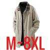 Большой размер 8XL Мужской длинный тренчкот Британский стиль Винтажный ветрозащитный плащ Мужской Англия Деловая Классика Зимняя Хаки Куртка Плюс Большой