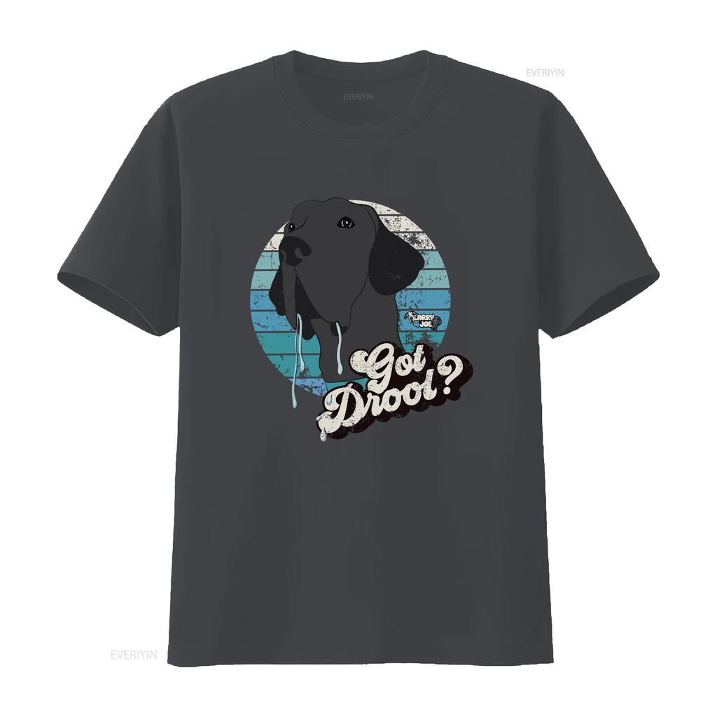 Larry and Joe Merch Great Dane Drool Face Black tee Funny T Shirt vintage Washed Stylish Casual Breathable Comfortable homme