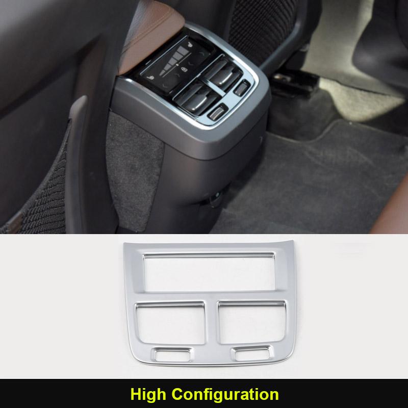 For Volvo XC60 2018- Auto Rear Armrest Air Vent Outlet Cover Trim Interior Conditioning Decoration Car Accessories Styling