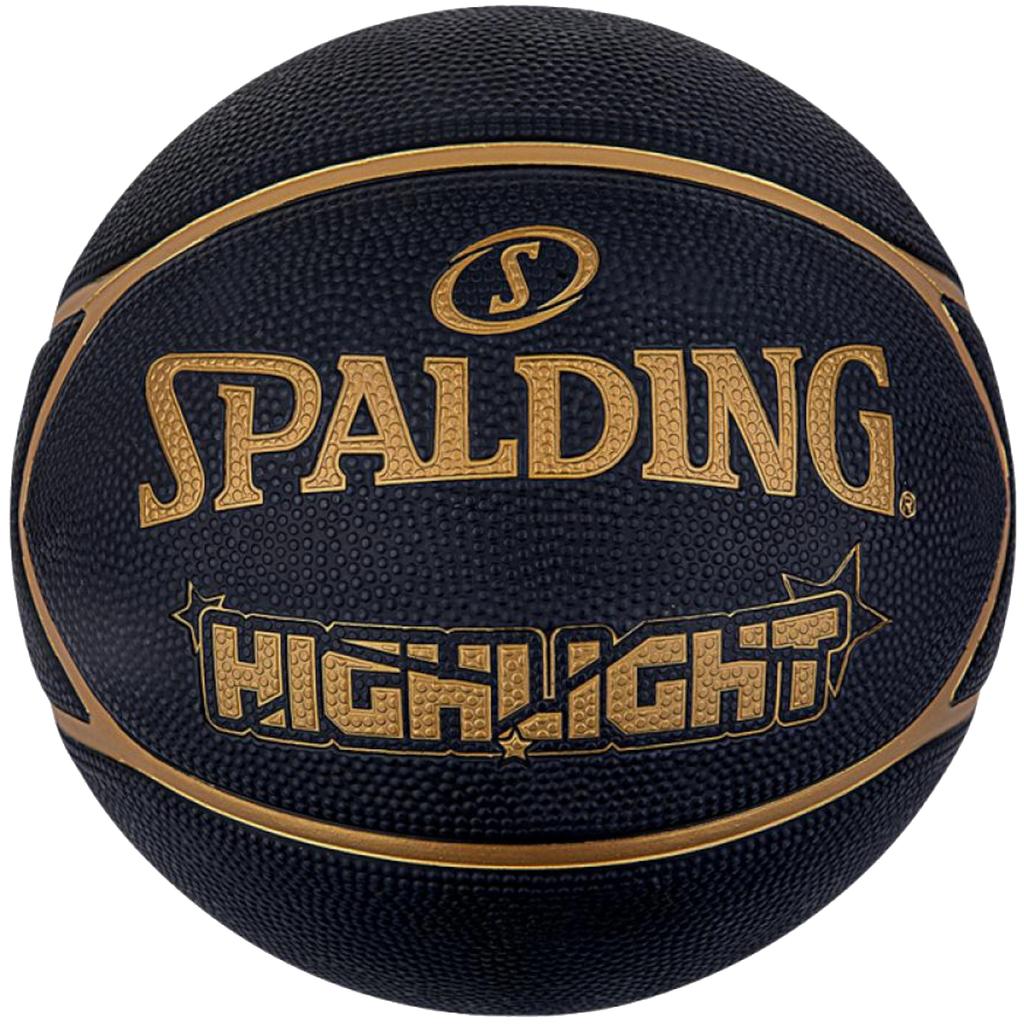 SPALDING Highlight Ball, Unisex Black Basketball