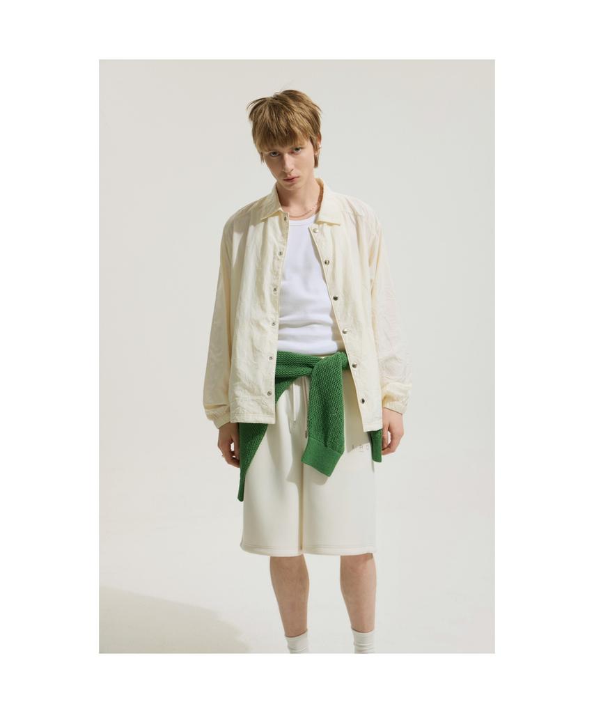 Iro Plisse Crinkle Coach Jacket - Ivory