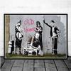Banksy Street Graffiti Collage Monkey Canvas Painting Poster and Print Nordic Style Wall Art Pictures for Living Room Home Decor No Frame