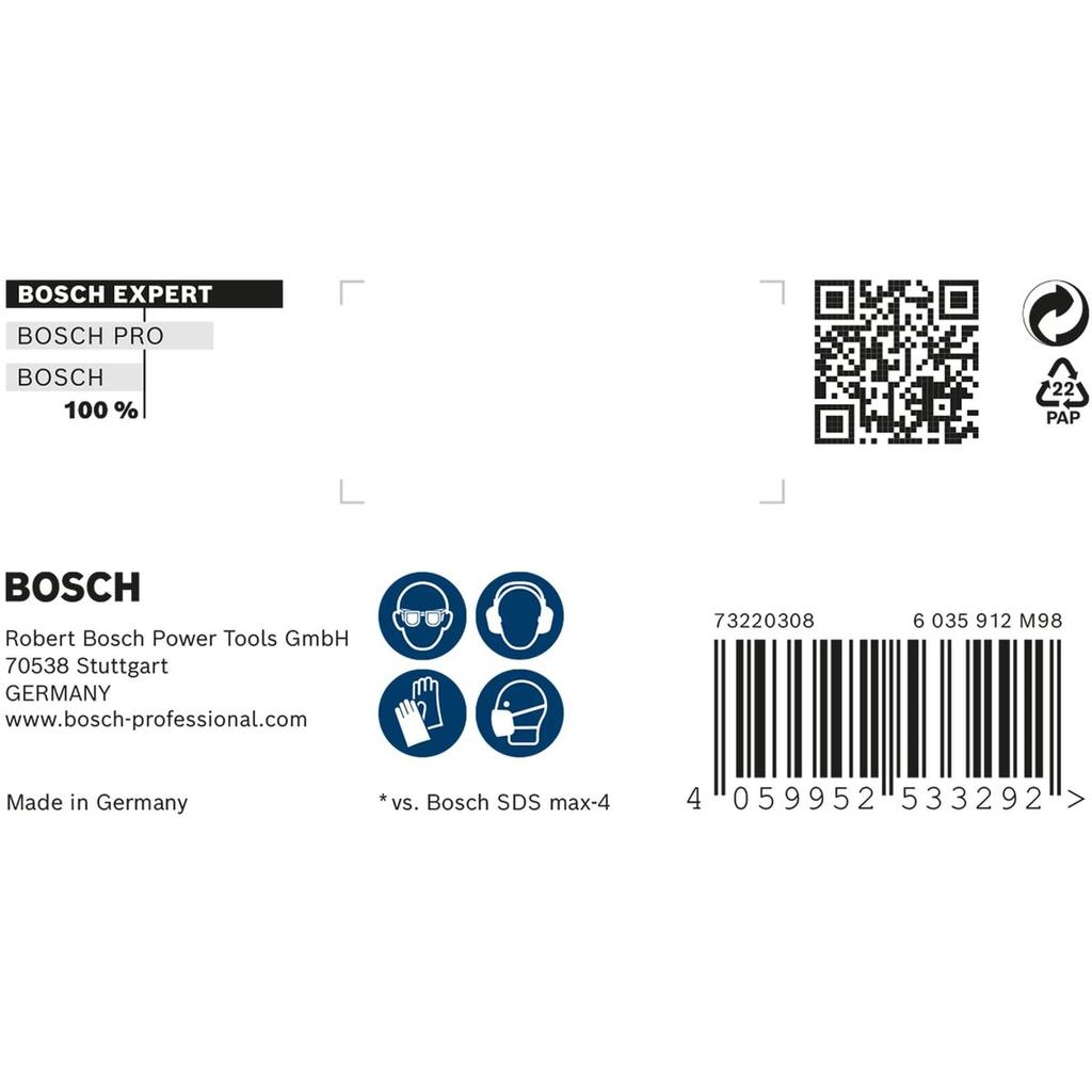 Бур SDS-Max 8X BOSCH 32,0 мм x 520 мм для армированного бетона 2608900255