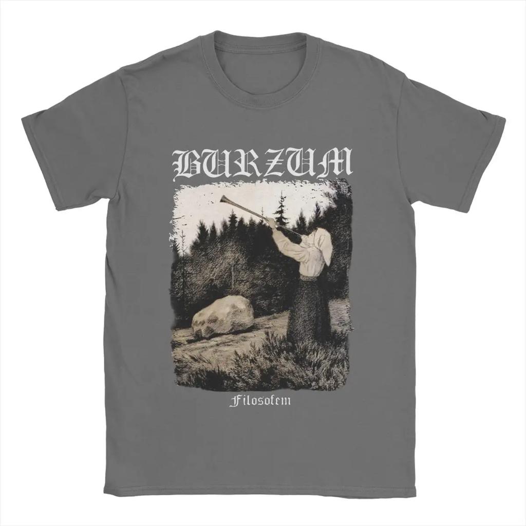 Футболка Burzum Blow The Trumpet, мужская хлопковая футболка, потрясающая футболка с круглым вырезом, футболки с коротким рукавом, летняя одежда