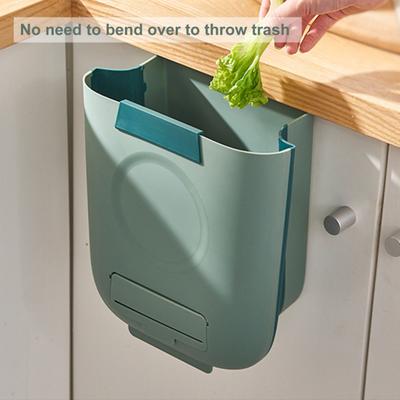 Подвесной мусорный бак с длительным сроком службы, закругленный край, полезный над ведром для мусора на двери
