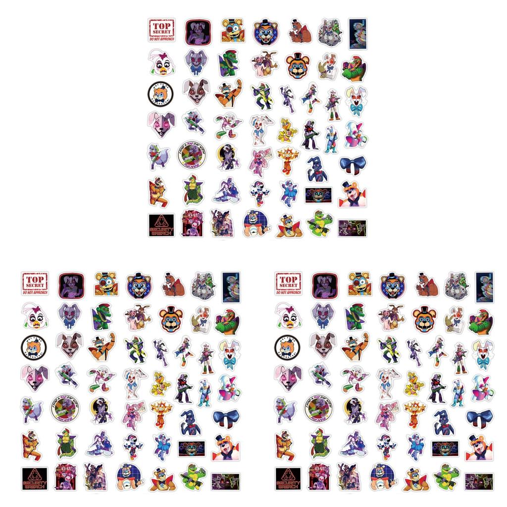 Крутой набор ПВХ наклеек для хоррор-игры Fnaf Security Breach 50 шт.