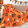 Halloween Pumpkin Pattern Blanket Flannel Soft Comfortable Home Blanket Warm Blanket Holiday Gift Decoration