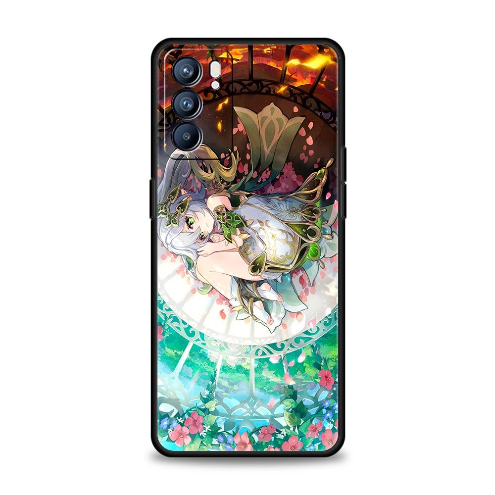 Чехол Genshin Impact Landscape для Oppo Reno8 Reno7 Reno6 Pro Plus A54 5G Find X6 X5 A53 A52 A9 A15 A95 A17 A16 A76 A74 A57