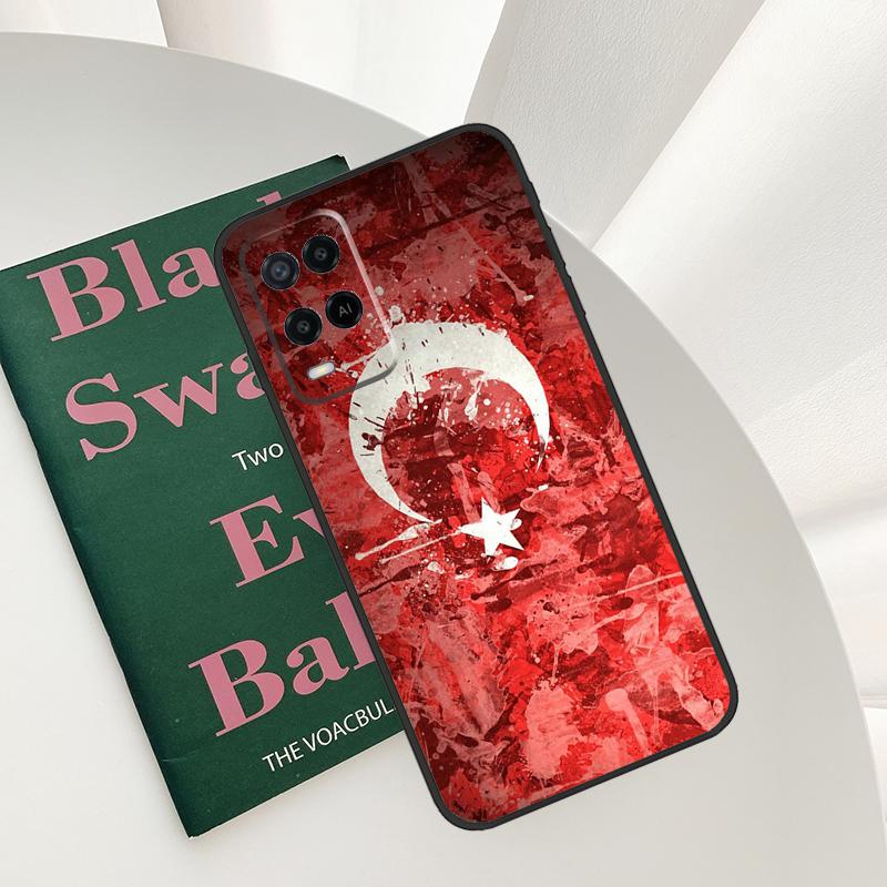 Чехол Флаг Турции для Oppo A54 A74 A94 A54S A57S A15 A16 A17 A52 A72 A76 A96 A58 A78 A98 A77 A5 A9