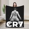 CR7 Футбол Футбольное Одеяло Роналдо Фланелевое Забавное Теплое Плед для Постельного Белья Декора Гостиной