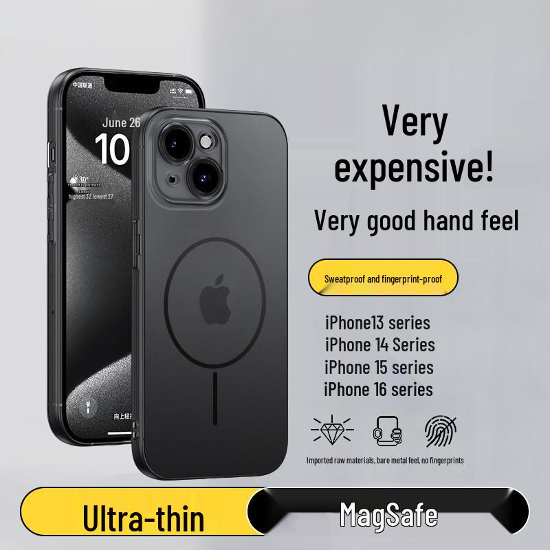 SHIYONG Матовый полупрозрачный чехол для iPhone с MagSafe