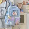 Junior High School Students Are Cute Transparent and Painful. Backpack Large Capacity High School Student Backpack.
