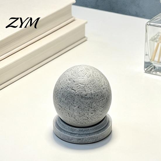 Small Storage Container 3D Printed Stone Ball Box, Threaded Screw Sphere for Layered Design Trinket Case Desk, Mini Round Organizer Jewelry,