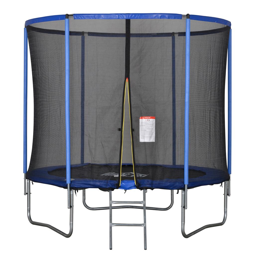 Outdoor Elastic Trampoline, Elastic Mat for Adults for Garden with Safety Net and Padded Edge, Garden and Home Games, diameter 244x240cm