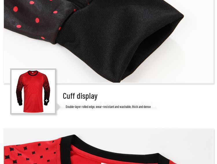 Long Sleeve Padded Goalkeeper Jersey Set for Adults and Kids