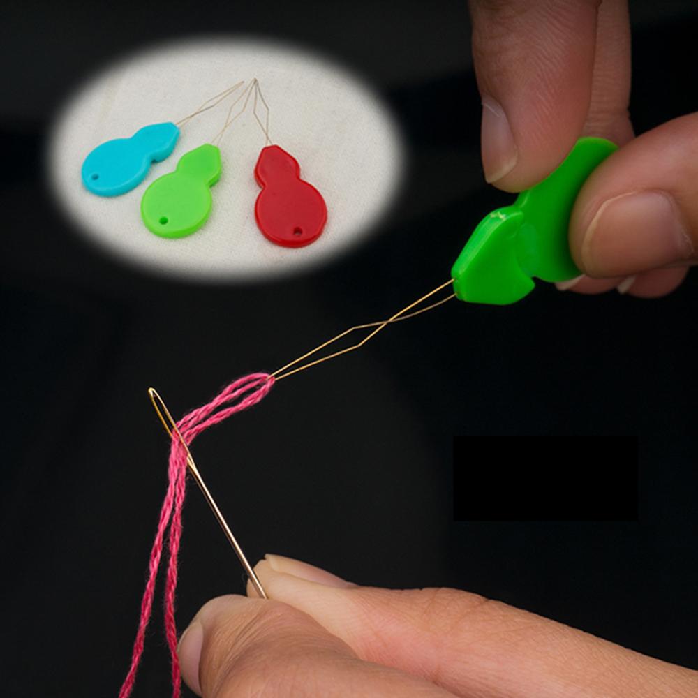 10/50/100 шт. Инструменты для вдевания нити в иглу, Пластиковый инструмент для шитья, Вдеватель нити, Инструмент для вдевания стежка, Ручная машина