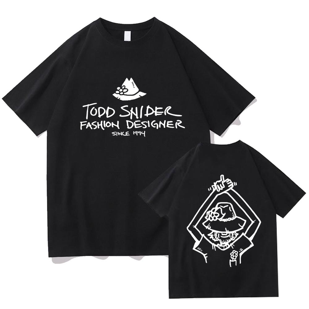 Todd Snider Singer Print Tshirt Unisex Streetwear Oneck Short Sleeve Cotton Male Tshirts Loose Hip Hop Unisex Unisex Clothing Tee