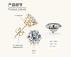 Silvere Glam Классические шестизубчатые серьги-гвоздики из муассанита с ощущением высокого класса. Сделайте подарок ее лучшей подруге