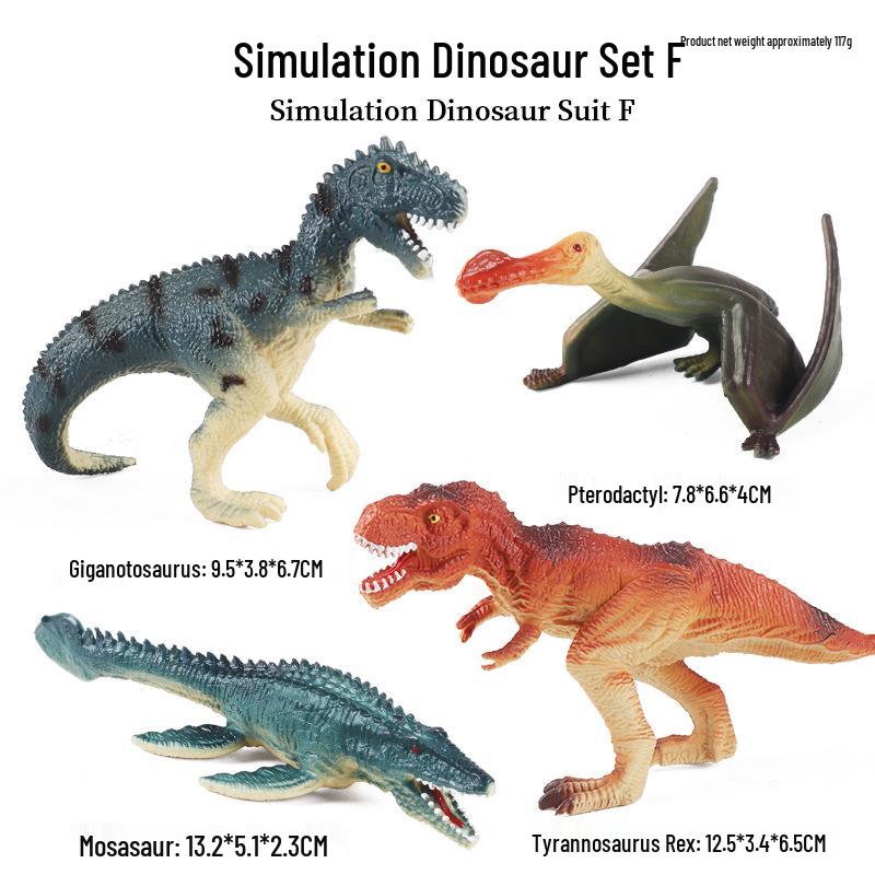 Dinosaur Model Set: T. Rex, Spinosaurus, Mosasaurus, Stegosaurus, Triceratops Cognitive Toys