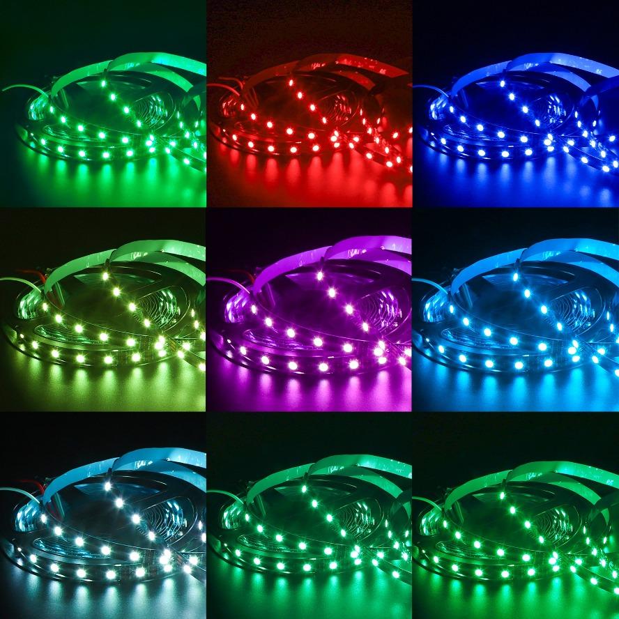 5м RGB Цветная Светодиодная Лента WS2812B 5050 RGBIC 5В Умная Водонепроницаемая Светодиодная Лента с Индивидуально Адресуемым Контроллером 30/60/144 Пикселей/Светодиодов/м