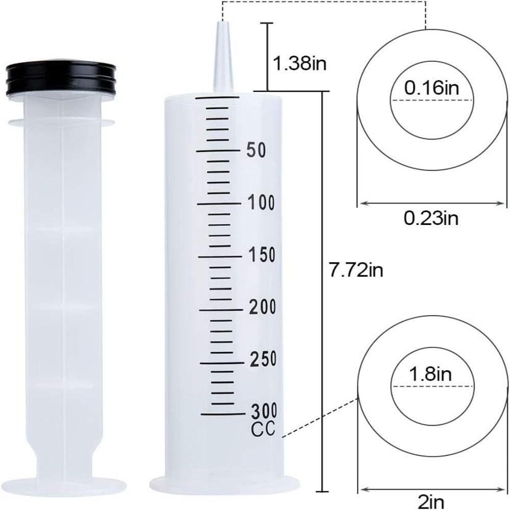 With 1.5M Tube Plastic Syringes Extra Large Giant Syringe Reusable 300ml Syringe Glue Dispensing